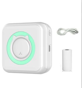 Mini Portable Thermal Printer Paper Photo Pocket Thermal Printer Printing Wireless BT Connect Printers 200dpi Photo Lable