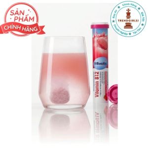 Vitamin B12 dạng Sủi Mivolis Đức 20 viên hương trái cây giúp giảm mệt mỏi chuyển hóa năng lượng và chức năng thần kinh
