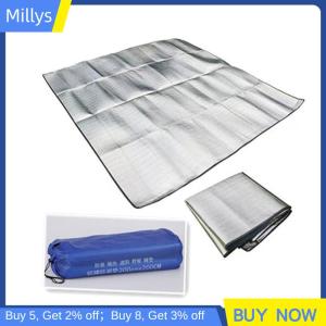 Millys Waterproof camping เสื่อนอนอลูมิเนียมฟอยล์กลางแจ้งพับเก็บได้เสื่อชายหาด