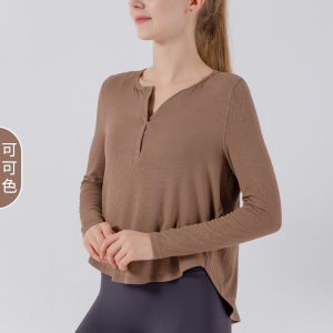 Lulu New Sports Fitness Top Women Loose Fitness Yoga Long Sleeve T T-shirt