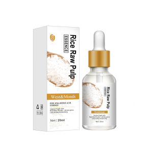 West Month Rice Raw Pulp Essence Face Serum Hyaluronic Acid Liquid Essence Shrink Pore Moisturizing Oil Control Anti-wrinkle Skin Care For Women Whitening Serum Face Moisturizing Cream Anti Wrinkle（20ml）