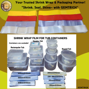 Shrink Wrap Plastic Packaging Shrinkable Plastic Sealer Film for Microwavable Round Rectangular Tub