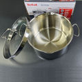 Nồi luộc gà inox 18/10 Tefal Duetto Plus 28cm dung tích 10.4L bảo hành 24 tháng. 