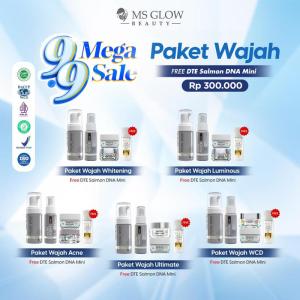 MS GLOW - PAKET WAJAH WHITENING ACNE LUMINOUS ULTIMATE - 750 GR