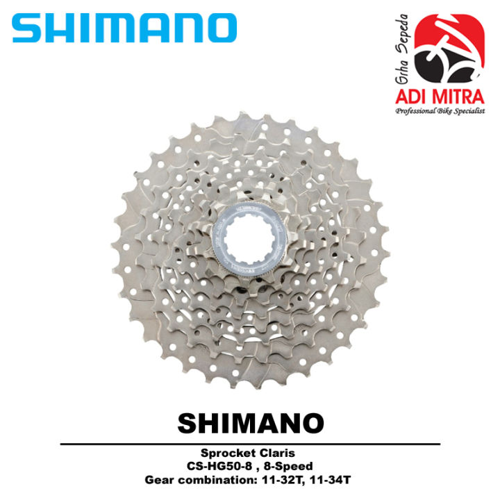 Shimano Claris CS-HG50-8 Cassette Sprocket Speed Lazada