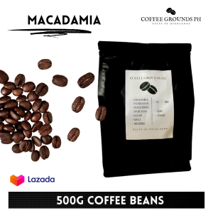 Coffee Beans - Macadamia Dark Roast 500g | Organic Coffee in Resealable Pouch