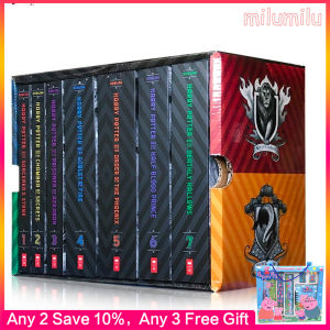 หนังสือแฮร์รี่พอตเตอร์7เล่ม1-7ฉบับพิเศษบรรจุกล่องปกอ่อนโดย J.K. หนังสือภาษาอังกฤษเดิม Rowling