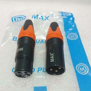 (1set) MAX Jack Audio Connector Xlr Male+Female -Aksesoris Audio
