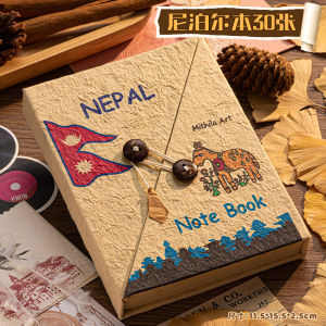 Nepal Handmade Notebook DIY Handmade Simple Notebook Journal Lokta Paper Hand-painted Book 尼泊尔手工本子