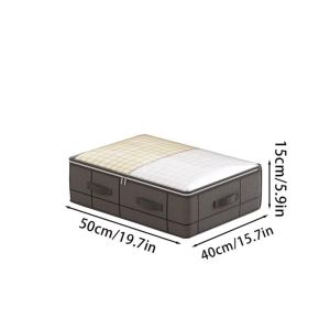 JUTBONG with Large Transparent Window Under-bed Storage Bag With Handle Dust Proof Foldable Storage Box Large Capacity Clothing Storage Bag for Closets Dorm Bedding Clothes