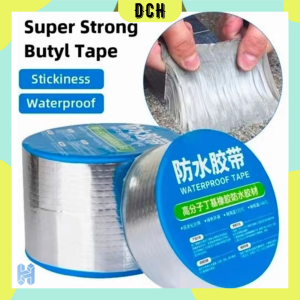 DCH - LAKBAN ANTI BOCOR 5M LEM ANTI AIR ALUMUNIUM FOIL BUTYL SUPER WATERPROOF TAPE TAMBAL SILVER