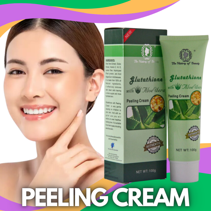 THE HISTORY OF BEAUTY GLUTATHIONE WITH ALOEVERA- Glutathione With Aloe Vera  Magic Peeling CreamTHE HISTORY OF BEAUTY GLUTATHIONE WITH ALOEVERA-  Glutathione With Aloe Vera Magic Peeling Cream