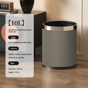 Thùng rác da mở phía trên 10l/14L Thùng rác phòng tắm đơn giản hiện đại THÙNG RÁC BẾP cỡ lớn cho khách sạn nhà hàng
