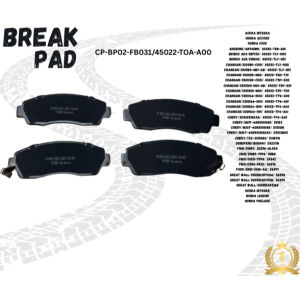 CERAMIC FRONT BRAKE PADS Honda CR-V 2.0 2.4 / Accord / Jazz | Front Disc Brake Pad | CP-BP01-FB031 | 45022-T0A-A00