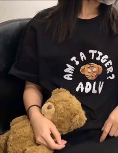 Korea ADLV Original 【🇲🇾Ready Stock】Men&Women Tiger New Years Printed Oversized Short-Sleeve T-Shirts