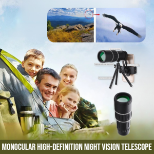 Monocular High-Definition Night Vision Telescope Portable Monocular Telescope Multi-Layer Coated Lenses