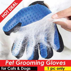 Pet Grooming Gloves Deshedding Brush Hair Remover Fur for Pets Cats Dogs / Penggosok Bulu Kucing