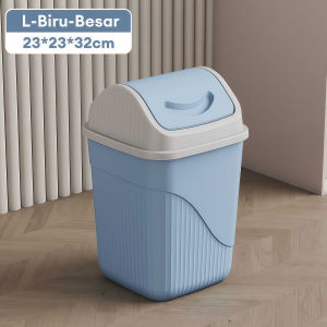 KUKI Shake Lid Trash Can Rectangular Trash Bin Thick Garbage Bin For Kitchen Bathroom Living Room
