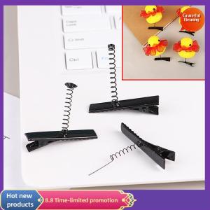 Graceful 10ชิ้นคลิปหนีบผมโลหะสีดำจระเข้ขนาด40มม. พร้อมขดลวดลวดปิ่นปักผมสำหรับงานปาร์ตี้แฟชั่นของเล่นเด็ก
