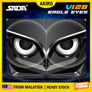 AKIRO Malaysia SADA V-128 USB Wired EAGLE EYES Gaming Speakers Home PC Desk Speaker Stereo Subwoofer Audio Music Player Bass Surround Sound Box 3.5mm Audio Input for PC Laptop Smartphone Tablet MP3 MP4