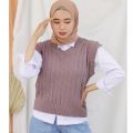 Vest Rajut Wanita Cable / Rompi Rajut Wanita. 