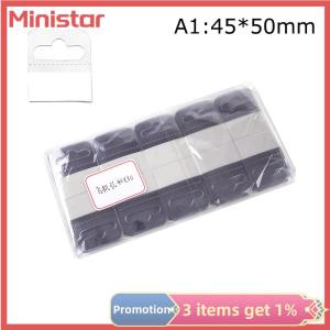 Ministar 100pcs PVC Slot Hole Adhesive Hang Tags Hook Merchandise Box Bag Hangers Display