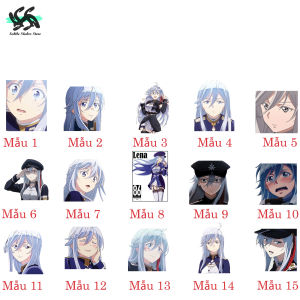 Eighty Six - Set 10/15 Sticker Lena / Vladilena Milizédán anime 86/ Eighty Six hình dán trang trí vali điện thoại laptop mũ bảo hiểm.. siêu đẹp chống nước chống xước