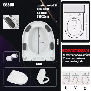 [อัพเกรดพิเศษ] ANDERUI ฝาชักโครก ☑️ ฝารองนั่งรูปตัวU/O/วี ✔️ รับน้ำหนัก50เท่า ☑️ ใช้ได้ทุกยี่ห้อ ✨ รับประกัน10ปี ✨ ปิดไร้เสียงกระแทก ✨ Toilet Seat ทรงรีคุณภาพสูง"