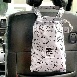 FLOCK THREE Waterproof Car Trash Bag Holder Garbage Can Trash Rubbish Bin Storage Bags for Car Back Seat Headrest
