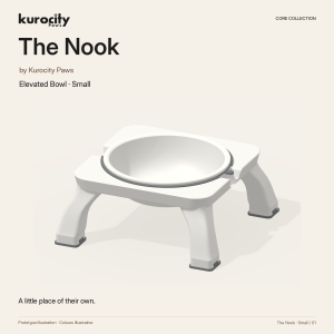 The Nook by Kurocity Paws | Elevated Dog Bowl Small | Core Collection
