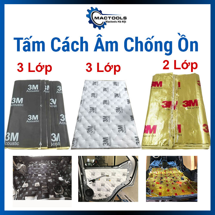 Tấm cách âm chống ồn 3M 2 lớp/3 lớp kích thước 80x50cm có sẵn keo dán ...