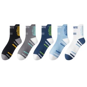 Socks mens basketball sports pure cotton medium tube deodorant sweat absorption antibacterial teen student running