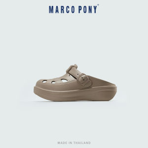 Marco Pony รองเท้าส้นสูงผู้หญิง พื้นหนา กันน้ำ กันลื่นและทนทาน ส้นหนา 5 ซม เพิ่มความสูง คลายเมื่อยเท้า แฟชั่น รุ่นMH9036