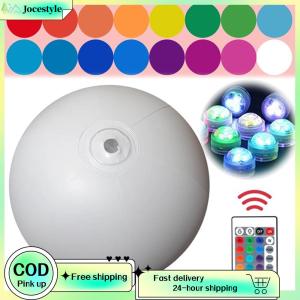 [Jocestyle Outdoor Mall]Garden Luminous LED Ball Remote Control Swimming Pool Luminous Inflatable Balloon 16 Colors Summer Water Game Ball Light