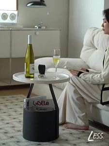 UrbanSpace SG- Carrying Luxury Sofa Side Tea Table With Storage Space Living Room Tea Desk Bedside Movable Portable Bedside Tables