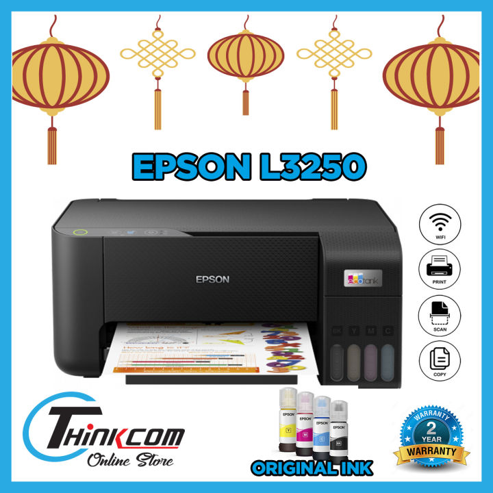 Epson Ecotank L3250l3256 Wi Fi All In One Ink Tank Printer With 4 Bottle Original Ink Ready 7157