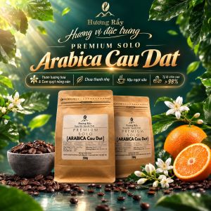 [500G] Cà Phê Rang Mộc Hương Rẫy Premium Solo Arabica Cầu Đất | Hương hoa & Cam Quýt nồng nàn Chua thanh nhẹ hậu ngọt