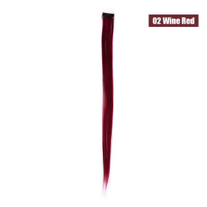 Grupheaso 1PC/2PCS Women 22" Clip On In Colorful Straight Synthetic Hair Toupee Highlight Hair Extension Hair Pieces