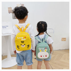 Kids Baby Kindergarten Bag Boy Girl Cartoon Backpack Animal Pattern Cute Mini School Bag Canvas Baackpak
