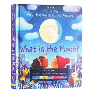 หนังสือป๊อปอัพ สามมิติ Usborne Lift The Flap Book Very First Questions and Answers What Is The Moon Hardcover Bedtime Story Book English Reading Book for Kids Toddler Board Book หนังสือเด็ก หนังสือภาษาอังกฤษ หนังสือสำหรับเด็ก หนังสืออ่านก่อนนอน หนังสือ