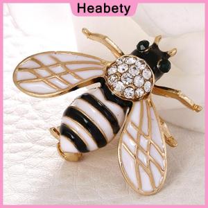 Heabety Women Delicate Little Bee Insect Crystal Rhinestone Pin Brooch Jewelry Accessory
