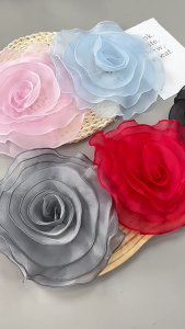 Handmade Corsages Flower Appliques Dance Costume Decors Large 3D Flower Patches Clothing Garment Sewing Ornaments