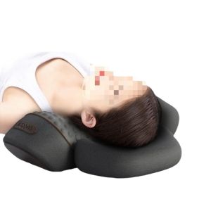 Heated neck pillow for sleeping neck traction and spine massage