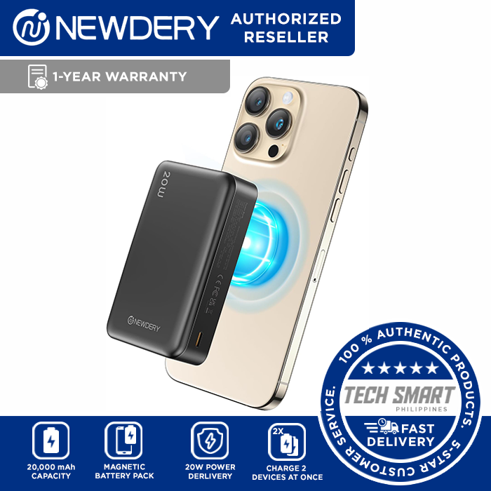 NEWDERY 20000mAh Magnetic Battery Pack Power Bank PD 20W Fast
