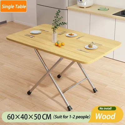 Foldable Table Portable Dining Table for Kitchen Multi-Purpose Outdoor Picnic Simple Table Study Table for Household Save Space