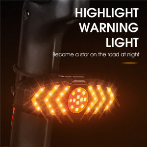 WEST BIKING Turn Signal Bicycle Tail Light Waterproof USB Rechargeable Cycling Light With Horn Wireless Remote MTB Road Bike Rear Light Bike Accessories