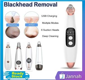 Jannah Rechargeable Nose Pore Acne Pimple Removal Spot Cleaner Facial Skin Blackhead Remover Extractor Clean Instrument 3W3