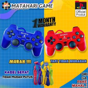 Stick Stik PS2 Kabel Serat Warna Hijau Sony Playstation 2 Stik Getar Warna