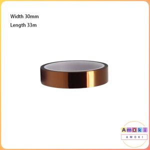 Amoki High Temperature Tape Heat Press Tape Polyimide Film Adhesive Tape 33m
