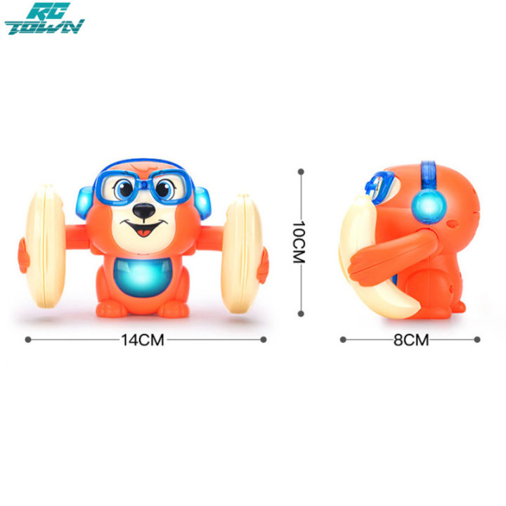 Inductive Cartoon Electric Tumbling Monkey Sound Control Induction Cartoon Banana Monkey ...